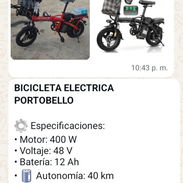 Bicicleta eléctrica portobello - Img 57620550
