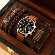 Juego de Relojes de manillas de cueros con pulseras y accesorios extras como cadenas y colganges, etc, TODO JU - Img 45012346