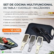 Tabla + Cuchillos + Ralladores / Set de Cocina - Img 56060783