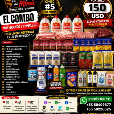 🔥🚨 ¡COMBOS DE COMIDA LISTOS PARA TU SEMANA! 🚨🔥   🍗 6 COMBOS DISPONIBLES – ENTREGA EN TODA LA HABANA - 4/5