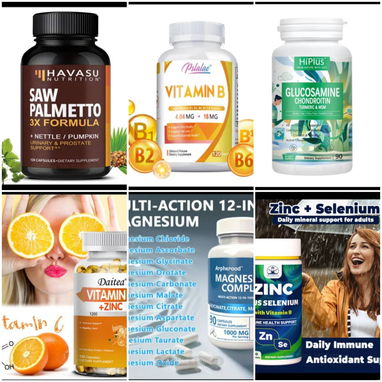 Multivitaminas Vitamina C Omega 3 Zinc Completo B Ácido fólico Glucosamina - Img 120695673