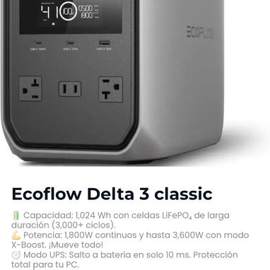 Ecoflow Ampace 1500w 0km sellada caja garantía x escrito somos tienda física.  Delta 3, delta 2 delta 3 classic y mucho+ - Img 119797590