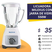 LICUADORA MILEXUS CON JARRA DE VIDRIO 550W - Img 49813805