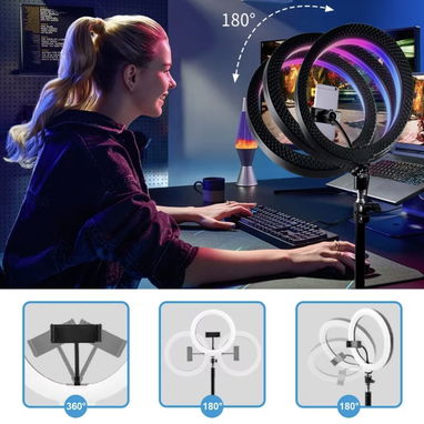 Trípode 📍📸✨ Aro de Luz RGB 1.70 m – Ideal para Fotos, Videos y Streaming ✨📸 - Img 120407116