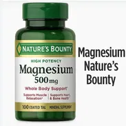 Magnesio 500 mg MARCA Nature's Bounty (100 tabletas) - Img 54173612