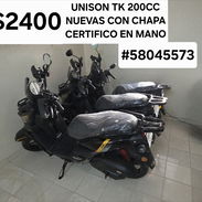 MOTO DE COMBUSTION 4 TIEMPOS UNISON TK 200cc. NUEVAS CON CHAPA, CIRCULACION Y CERTIFICO EN MANO. - Img 54733674