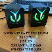BOCINA PARA PC RGB FT-25-1, ENTREGA DE FACTURA. VARIEDAD DE ARTÍCULOS DE TECNOLOGÍA, ELECTRODOMÉSTICOS, ETC - Img 53555367