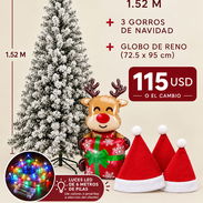 Combo de Árbol de Navidad Nevado 1.5 metros - Img 57909618