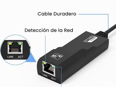 Adaptador USB 3.0 Ethernet Red LAN a Rj45. 58695492. Mensajería por un costo adicional, dependiendo del lugar - Img main-image
