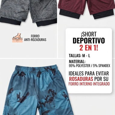 Ropa deportiva. Licras cortas 6 usd . Enterizos cortos 18 usd. Medias 1usd. Short de hombre 9 usd. Pataletas 10 usd. - 4/6