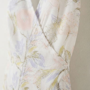 Vestido largo de mujer cruzado, estampado floral colores pasteles [Talla M] 18usd - Img 124799107