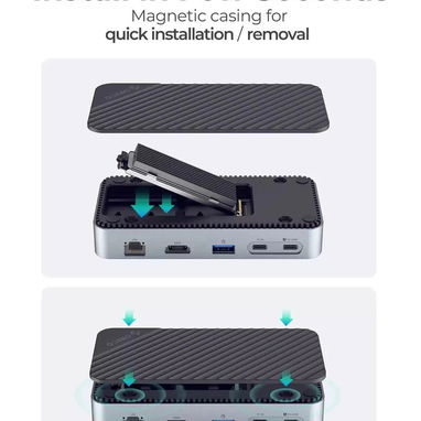Docking Station ORICO 10 IN 1 (Estación de acoplamiento ORICO 10-EN-1 con gabinete SSD M.2) en 100 USD - Img 123332093