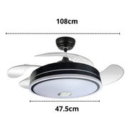 🌹Lámpara Inteligente (4 en 1)🎁con bocina bluetooth integrada en el centro (lampara, ventilador de techo, extractor) - Img 56485750