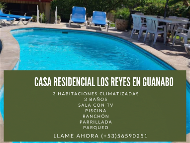 ⭐ Renta casa de 3 habitaciones, 3 baños, piscina, terraza,ranchón,tumbonas en Guanabo - Img 65397524