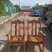 Sillones de rejilla de buena madera con mensajería totalmente gratis - Img 57842586