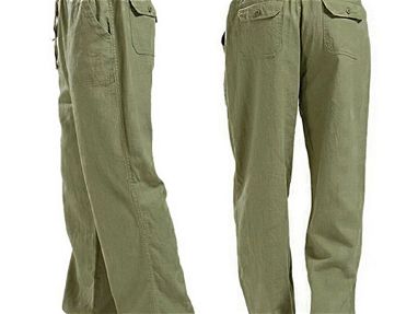 Pantalones amplios y frescos en algodón y lino / pares de medias - Img 66891883