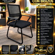 SILLA DE OFICINA CON BRAZOS, NUEVA EN SU CAJA. ENTREGA DE FACTURA PARA SU GARANTÍA. VARIEDAD DE SILLAS - Img 57292385