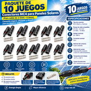 Paquete de Conectores MC4 para Instalaciones Fotovoltaicas Paneles Solares - Img 57672114