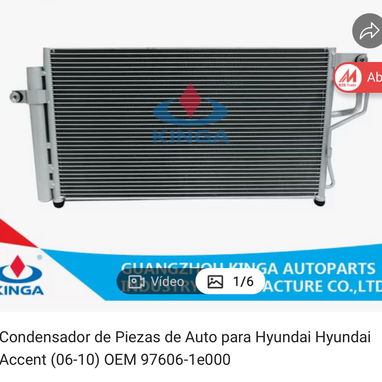 Condensador de aire acondicionado para Hyundai Accent 2006-2010 Piezas - Img 115923983