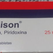 Meclizina, Piridoxina, Meclison 25mg, 50mg respectivas, caja con 20 tabletas - Img 51149066