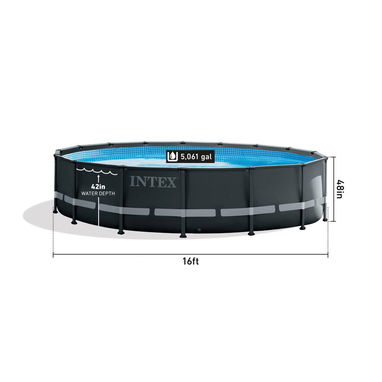 Piscina elevada Ultra XTR® Frame con bomba de filtro de arena – 16′ x 48″ - 4/10