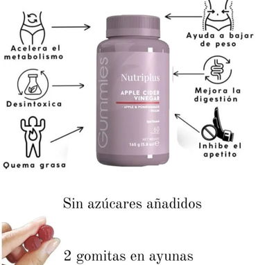 Gomitas de cidra de vinagre de manzana perdida de peso - 2/3