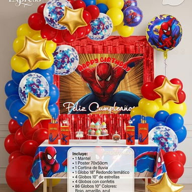Set decorativos, Spider-Man, plim plim, sonic, garfio, las sirenita, princesas, hello kitty - Img 122811345
