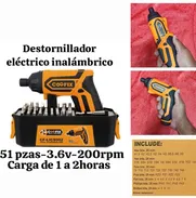 **Destornillador electrico inalambrico _51 piezas Batería Lithium de 3,6 V 1,5 Ah  y muchas otras herramientas 59757936 - Img 49784349