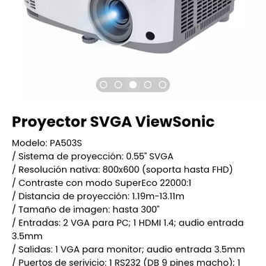 Proyector SVGA ViewSonic. Nuevo - 2/2