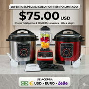 Kit : 1 Olla de presión ( rojo o plateada )+ licuadora a - Img 54802282