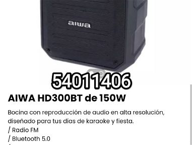 !!AIWA HD300BT de 150W Bocina con reproducción de audio en alta resolución, diseñado para tus días de karaoke y fiesta!! - Img main-image-45589823