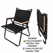 🏕️ *SILLA PLEGABLE PORTÁTIL TIPO CAMPING* 💲* Precio: 25 USD | 🛡️ Garantía: 7 días* - Img 55178539