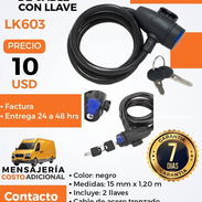 CANDADO DE CABLE CON LLAVE - Img 55005789