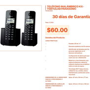 Set de 2 Teléfonos Panasonic Inalámbricos con Modo Cero Emisiones Pro VPT#-0305 - Img 55667229