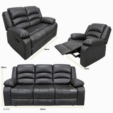 Juego de sofa y butacas reclinables - Img 122558836
