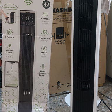 Ventilador de torre Holmes 40' traido de USA con wifi para controlar desde celular nuevo en su caja-70usd - Img 111568146