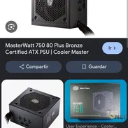 Fuente Coolermaster Masterwat 750w 80 plus cobre - Img 57257877