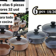 juego de ollas 6 piezas dos colores. yoalili 💯 - Img 55551451