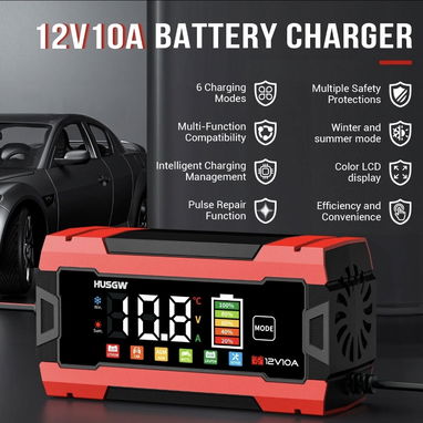 CARGADORES DE BATERIAS DE 10 AMPERES 12 VOLT SIRVEN PARA LAS LIFEPO4 EN 40 USD - 3/9