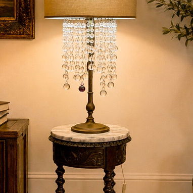LÁMPARA DE DISEÑO ART DECO con mesa-pedestal - Img 122892848