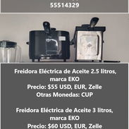 Freidoras eléctricas de aceite 2.5 y 3 litros con 6 meses de garantía. Propiedad, Factura y Slip de compra - Img 50440607