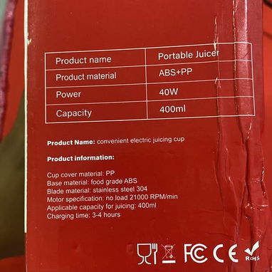 Batidora Portátil Recargable y Alimentada por USB Dual Codigo:P0095-AV003 - 3/3