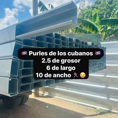 Purles galvanizados de 6mt x 12 ,10 y 8 de ancho - Img 127769276