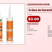 SILICONA BLANCA 300 ML . - Img 56933653