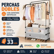 Percha doble con zapatera antipolvo - Img 55841495