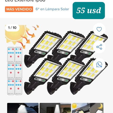 Lámparas de jardín con panel solar - Img 122490162