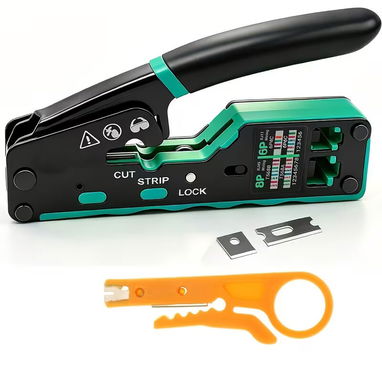 PINZA DE RED RJ45 multifuncional que realiza crimpado Ethernet a través del kit y es adecuada para conectores - 4/10