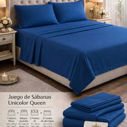 Juego de Sábanas Unicolor Queen - Img 55328449
