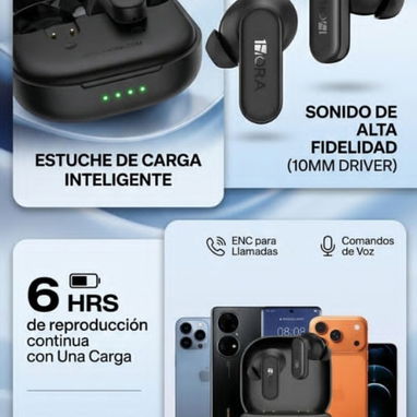 AUDÍFONOS INALÁMBRICOS, MARCA 1HORA - Img 122530813