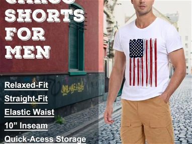 Shorts/Pantalones cortos de carga para hombre, pantalones cortos de senderismo Ripstop para exteriores, tácticos, ropa d - Img 67196733